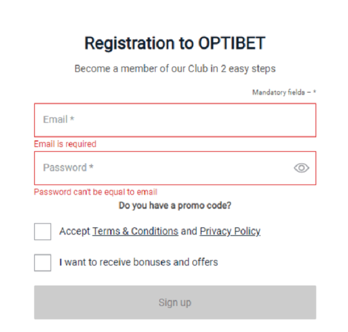 Đăng ký tài khoản Optibet